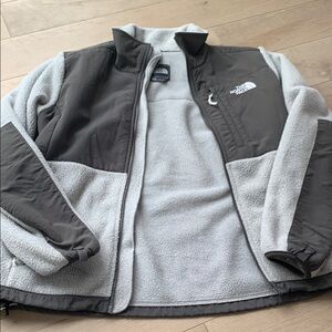 The North Face Gray and Black Fleece Jacket